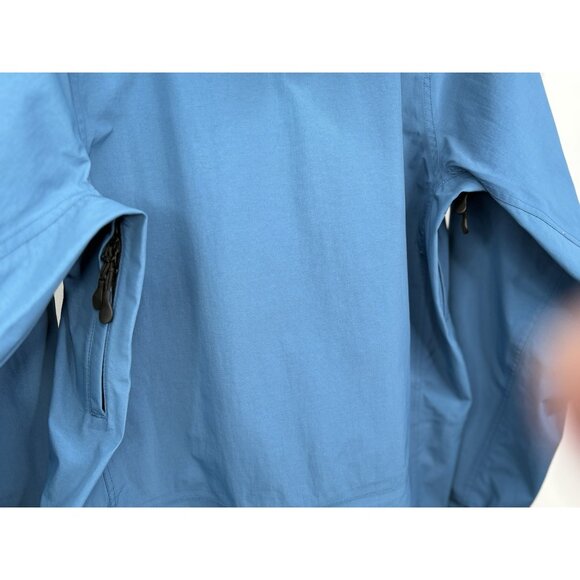 Duluth Trading Co. No-Rainer Waterproof Rain Jacket Men’s M Blue Hooded - Picture 6 of 16